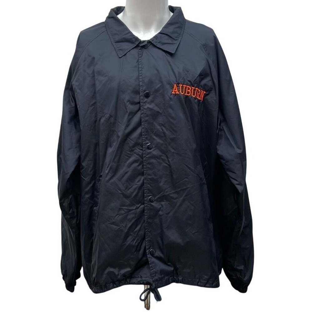 Auburn Tigers Jacket XL Champion Coaches Navy NCAA Snap Windbreaker